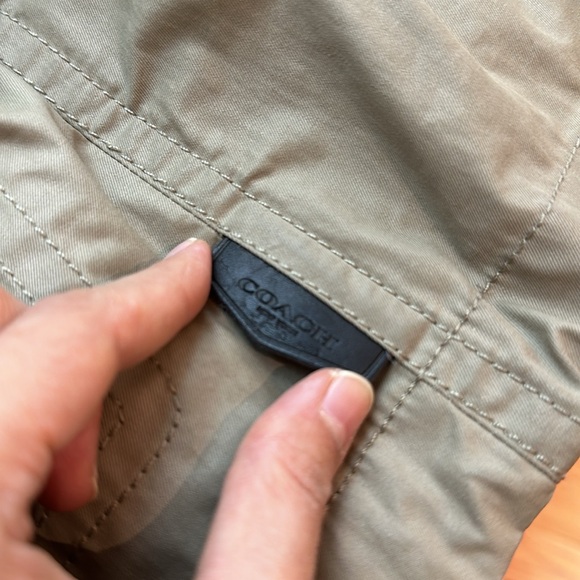 Preloved Coach Green Cotton/Nylon Parka Snap out Liner/ Faux Fur Hood Trim - Picture 14 of 17